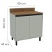 Balcão de Cozinha 80 Cm Koya 2 Portas Verde Oliva - Politorno