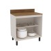 Balcão de Cozinha 80 Cm Koya 2 Portas Creme - Politorno