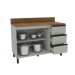 Balcão de Cozinha 120 Cm Koya 2 Portas 3 Gavetas Verde Oliva - Politorno