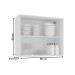Armário Aéreo Cozinha 80 Cm Meena 2 Portas Branco/Azul - Politorno