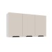Armário Aéreo Cozinha 120 Cm Meena 3 Portas Branco/Creme - Politorno