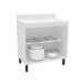 Balcão de Cozinha 80 Cm Meena 2 Portas Branco/Verde - Politorno