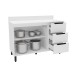 Balcão de Cozinha 120 Cm Meena 2 Portas 3 Gavetas Branco - Politorno