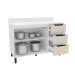 Balcão de Cozinha 120 Cm Meena 2 Portas 3 Gavetas Branco/Creme - Politorno