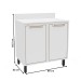 Balcão de Cozinha 80 Cm Amara 2 Portas Branco - Politorno
