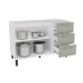 Balcão de Cozinha para Pia Amara 2 Portas 3 Gavetas Branco/Verde - Politorno