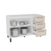 Balcão de Cozinha para Pia Amara 2 Portas 3 Gavetas Branco/Creme - Politorno