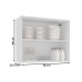 Armário Aéreo Cozinha 80 Cm Amara 2 Portas Branco/Creme - Politorno