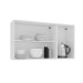 Armário Aéreo Cozinha 120 Cm Amara 3 Portas Branco/Azul - Politorno