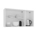 Armário Aéreo Cozinha 120 Cm Amara 3 Portas Branco/Creme - Politorno