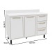 Balcão de Cozinha Amara 120 Cm 2 Portas 3 Gavetas Branco - Politorno