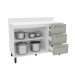 Balcão de Cozinha Amara 120 Cm 2 Portas 3 Gavetas Branco/Verde - Politorno