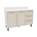 Balcão de Cozinha Amara 120 Cm 2 Portas 3 Gavetas Branco/Creme - Politorno