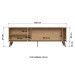 Rack para TV Até 65 Polegadas 2 Portas 1 Prateleira Naturalle/Branco Brilho - Decibal