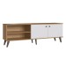 Rack para TV Até 65 Polegadas 2 Portas 1 Prateleira Naturalle/Branco Brilho - Decibal