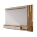 Painel para TV Até 80 Polegadas Hanôver com Led 2 Gavetas 1 Prateleira Off White/Cinamomo - Móveis Bechara