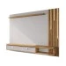 Painel para TV Até 80 Polegadas Hanôver com Led 2 Gavetas 1 Prateleira Off White/Cinamomo - Móveis Bechara