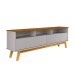 Rack para TV Até 65 Polegadas Elegant 2 Portas Naturalle/Off White - Móveis Bechara