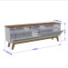 Rack para TV Até 65 Polegadas Elegant 2 Portas Naturalle/Off White - Móveis Bechara