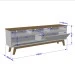Rack para TV Até 65 Polegadas Elegant 2 Portas Naturalle/Off White - Móveis Bechara