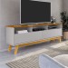 Rack para TV Até 65 Polegadas Elegant 2 Portas Naturalle/Off White - Móveis Bechara