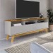Rack para TV Até 65 Polegadas Elegant 2 Portas Naturalle/Off White - Móveis Bechara