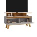 Rack para TV Até 50 Polegadas Rubi 2 Portas Naturalle/Off White - Móveis Bechara