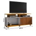 Rack para TV Até 52 Polegadas 1 Porta Topázio Ripado 3d Naturalle/Off White - Móveis Bechara