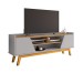 Rack para TV Até 65 Polegadas Turim 2 Portas 1 Prateleira Off White/Cinamomo - Móveis Bechara