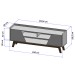 Rack para TV Até 65 Polegadas Turim 2 Portas 1 Prateleira Off White/Cinamomo - Móveis Bechara