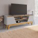 Rack para TV Até 65 Polegadas Turim 2 Portas 1 Prateleira Off White/Cinamomo - Móveis Bechara