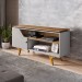 Rack para TV Até 50 Polegadas Valência 1 Porta 1 Prateleira Off White/Cinamomo - Móveis Bechara