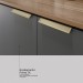 Cozinha Compacta Amora 10 Portas 2 Gavetas Amêndola Touch/Grafito Prime Tx - Demóbile