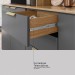 Cozinha Compacta Amora 10 Portas 2 Gavetas Amêndola Touch/Grafito Prime Tx - Demóbile