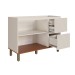 Balcão de Cozinha para Pia 120 Cm Auris 2 Portas 3 Gavetas 100% Mdf Off White/Canela - Genialflex