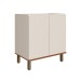 Balcão de Cozinha 80 Cm Auris 2 Portas 100% Mdf Off White/Canela - Genialflex
