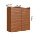 Armário Aéreo Cozinha 80 Cm 2 Portas 100% Mdf Canela - Genialflex