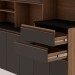 Cozinha Compacta Malbec Prime 12 Portas 2 Gavetas 100% Mdf ébano/Grafite Belga - Genialflex