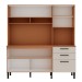 Cozinha Compacta Fiore 4 Portas 3 Gavetas 100% Mdf Freijó/Off White - Genialflex