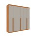 Guarda-Roupa Casal Joinville 6 Portas 4 Gavetas Cinamomo/Off White - Tcil Móveis