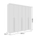 Guarda-Roupa Casal Joinville 6 Portas 4 Gavetas 31282 Neve - Tcil Móveis