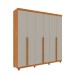 Guarda-Roupa Casal Joinville 6 Portas 4 Gavetas 31282 Cinamomo/Off White - Tcil Móveis