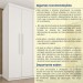 Guarda-Roupa Casal Lagos 6 Portas 4 Gavetas Neve - Tcil Móveis