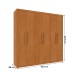 Guarda-Roupa Casal Lagos 6 Portas 4 Gavetas Cinamomo - Tcil Móveis