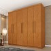 Guarda-Roupa Casal Lagos 6 Portas 4 Gavetas Cinamomo - Tcil Móveis