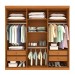Guarda-Roupa Casal Lagos 6 Portas 4 Gavetas Cinamomo/Off White - Tcil Móveis