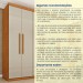Guarda-Roupa Casal Lagos 6 Portas 4 Gavetas Cinamomo/Off White - Tcil Móveis