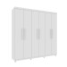 Guarda-Roupa Casal Lagos 6 Portas 4 Gavetas 31292 Neve - Tcil Móveis