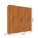 Guarda-Roupa Casal Lagos 6 Portas 4 Gavetas 31292 Cinamomo - Tcil Móveis