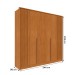 Guarda-Roupa Casal Guarani 6 Portas 4 Gavetas Ripado Cinamomo - Tcil Móveis